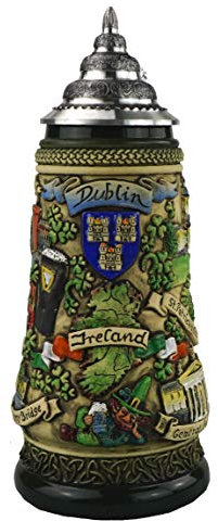 King German Beer Stein Dublin Stein 0.5 Liter tankard, Beer Mug
