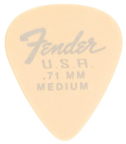 Fender® »DURA-TONE® DELRIN PICK - 351-SHAPE - 12-PACK« Delrin Plektren - 351 Form - Medium (0.71) - 12 im Pack - Farbe: Olympic White