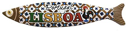 Lissabon Portugal 3D-Sardinen-Souvenir-Kühlschrankmagnet, Geschenk, handgefertigt, Heim- und Küchendekoration, Lissabon-Kühlschrank-Magnet-Kollektion
