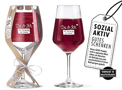 GILDE Glas Weinglas Du & Ich mit... 500ml 46369