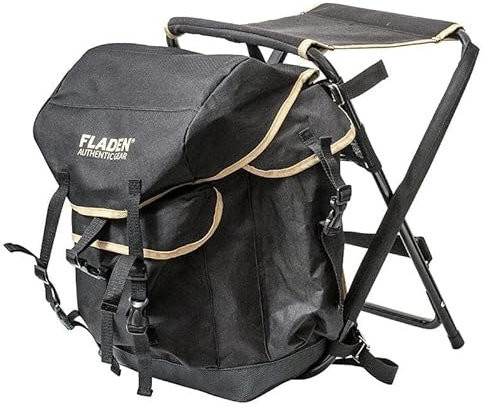 Fladen Rucksackstuhl schwarz gold Authentic Größe L Angelrucksack