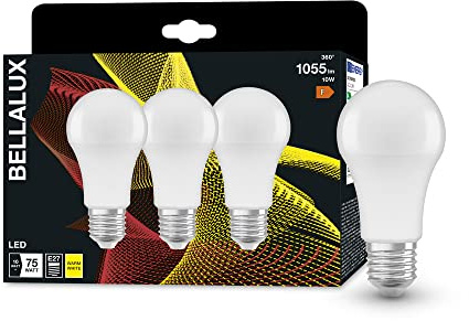 Bellalux LED-Lampe, Sockel: E27, Warm White, 2700 K, 7 W, Ersatz für 60-W-Glühbirne, klar, ST CLAS A