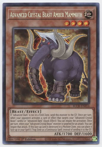 YU-GI-OH! Advanced Crystal Beast Amber Mammoth - BLCR-EN014 - Secret Rare - 1st Edition Trading Card Game Single Collectible Card