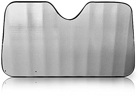 LEIVESTE-Parasole Auto Parabrezza, Interno Pieghevole Con Chiusura Clip, Coprisole Contro i Raggi UV (Large-(80x130cm))