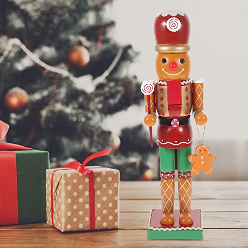 BESPORTBLE Weihnachts-Nussknacker Aus Holz Lebkuchenmann Handgefertigter Nussknacker Aus Holz Weihnachtshandwerk Aus Nussknacker-Marionettenornament