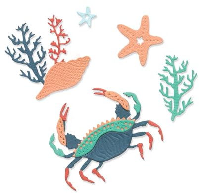 Sizzix Thinlits Stanzschablonen-Set Ocean Medley, mehrfarbig, Einheitsgröße