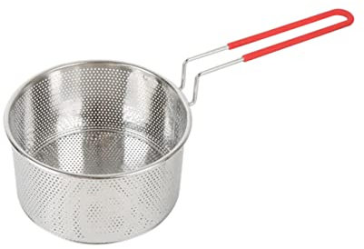 Mikinona Edelstahl Abtropfsieb Mit Ergonomischem Griff Nudel-filter Für Frittierte Speisen Und Gemüse Hitzebeständig Für Küche Restaurant Und Bar