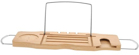 BESTOYARD Bandeja Expandible para Bañera De Estante Ajustable para Almacenamiento Soporte para Teléfono y Tablet Accesorio Práctico para Relajación