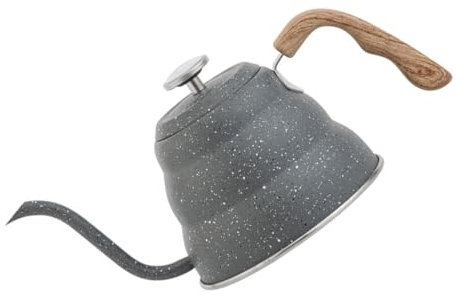 MOLUCKFU 1Stk Kaffeekanne mit Thermometer Kaffeekocher mit Wasserkocher mit Schwanenhals Handfilter Kaffeekanne Induktionsgeeignete Kaffeekanne kaffeepadmaschine Wasserkocher aus Edelstahl