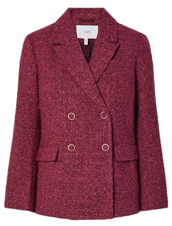 Y.A.S Yaspetra LS Boucle Blazer S. Noos, Tibetan Red, 36