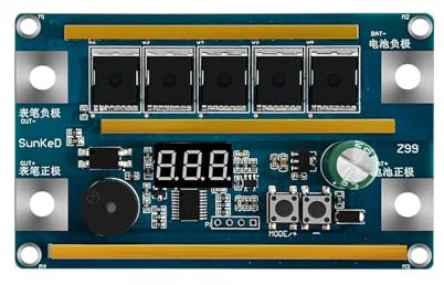 Punktschweißgerät für Akkus, Punktschweißrät DIY Kit 99 Gän Leistungsverstellbare Mini-Punktschweißmaschine, Steuerplatine for Schweißen 14650 17490 18650 Batterie