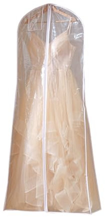 Custodie per Abiti per Abiti da Sposa, Buste per Indumenti da Sposa con Cerniera per Abiti Lunghi, Abiti da Sera, Tailleur(70x30x160cm/28x12x63in)