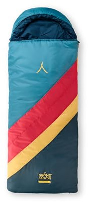 GRAND CANYON Schlafsack Utah 150 Kids Deckenschlafsack – Komfortabler Kinderschlafsack mit Organic Cotton Innenfutter und Rundum-Reißverschluss für Camping und Reisen