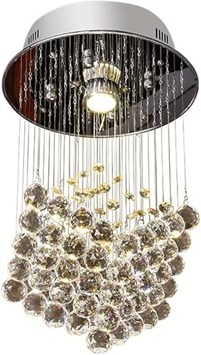 Lámpara Colgante de Cristal for Interiores, luz LED Moderna for habitación, Dormitorio, Techo, vestíbulo, Pasillo, balcón, luminaria suspendida,Lujo