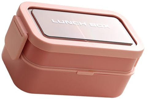Boîte à repas moderne de style japonais avec 2 compartiments isothermes, robuste, passe au lave-vaisselle, poignée de transport, boîte à bento unique avec design culturel et esthétique