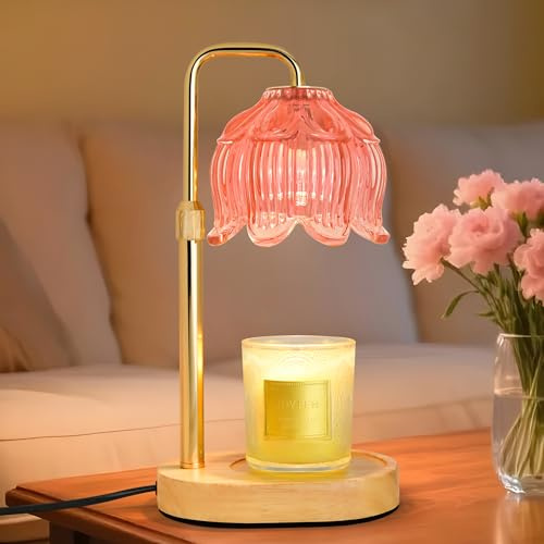 Lámpara Calentadora de Velas con Temporizador y Regulador, Calentador de Cera de Altura Ajustable, Regalo de Cumpleaños de Navidad para Mamá Mujeres, Regalos para Inauguración de Casa para Decoración