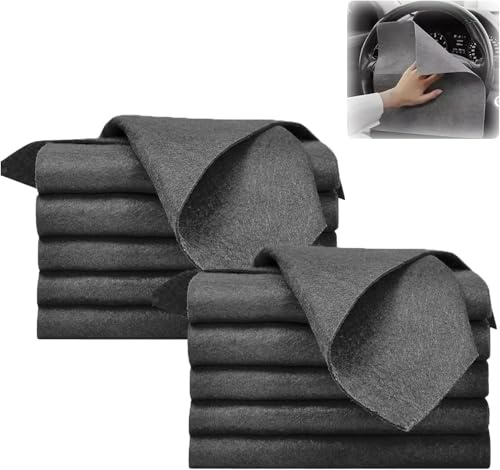2025 Nuevo Paño De Limpieza Mágico, Espesado Paño Magico, Paño Magico Cristales Limpiacristales Trapo de Limpieza de Microfibra Reutilizable Sin Rayas para Baño Cocina Coche Vidrio（30*40cm） (10PCS)