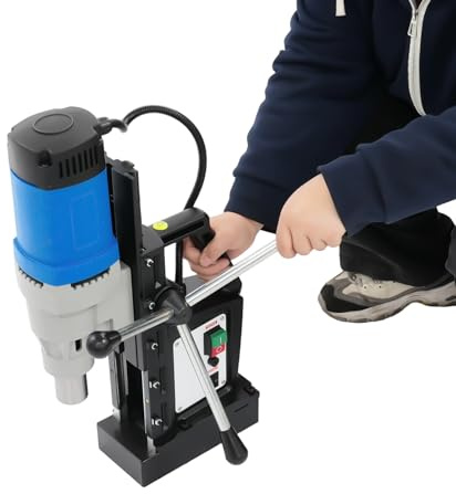 MIUKYUI 1680W Industrielle Magnetbohrmaschine Professionelles Magnetbohrgerät Komplettset mit Zubehör und Ersatzsicherungen für maximale Arbeitssicherheit auf Baustellen
