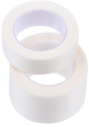 Hoement Breathable Medical Adhesive Wound Dressing Tape 2Pcs (1.25Cm X 5M 2.5Cm X 5M) Sawtooth Edge Low Allergy Multipurpose Fixing Plasters for Sensitive Skin