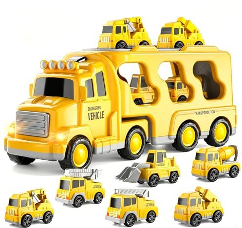 BLmukce Toys Truck de Transport i 3–6 år, brandkår 7 i 1