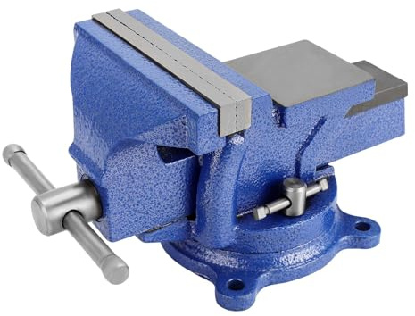 GREENSAPPIRE Schraubstocks Werkbank 150 mm mit 360° drehbarer Basis, Schwerer Gusseisen Tischschraubstock, Werkstatt Schraubstock für Metallbearbeitung, Bohren, Schleifen (5-Zoll-Schraubstock)