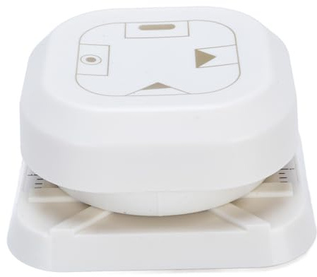 Sxhlseller Perforadora de Etiquetas, Marcador de Manualidades de Papel con 4 Patrones para álbumes de Recortes y Tarjetas con Guía de Posicionamiento y Almacenamiento de Desechos para una Alineación
