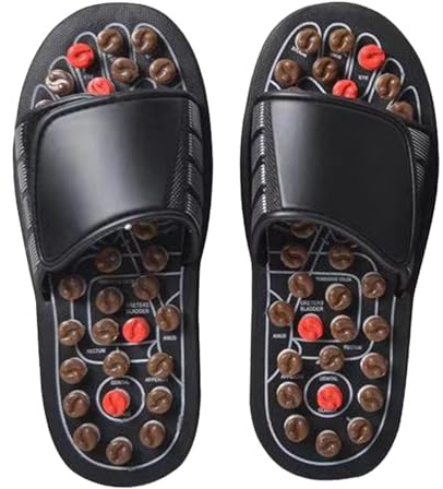 Pantoufles de massage – Sandales de massage, chaussures thérapeutiques | pour acupression, thérapie de stimulation de la semelle de niveau professionnel | Chaussures de maison ergonomiques relaxante