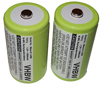 vhbw 2X Akku kompatibel mit PerfectPro Handsfree Baustellenradio, Outdoorradio Funkgeräte mit UKW-Radio (3000 mAh, 1,2 V, NiMH)