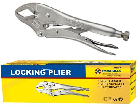 Heavy Duty Locking Plier Wrench - Vice Grip Mole, Garage Lock Tool Multi Purpose Pliers | Strong & Durable, Chrome Plated Heat Treated with Quick Release Lever (7 Inch)