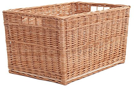 e-wicker24 Alles aus Weide Cesta Portalegna da Interno in Vimini Porta Legna da Interni Fatto a Mano Cesta in Vimini per Legno Cestino per tronchi Ceste per Legna da Interno