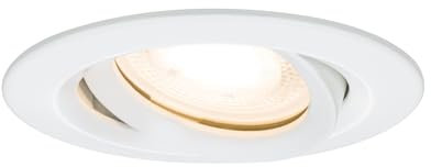 Paulmann 93661 Encastrés Premium Nova, IP65, orientable, max. 1x35W, GU10/GU5,3, 51mm, Blanc/Alu