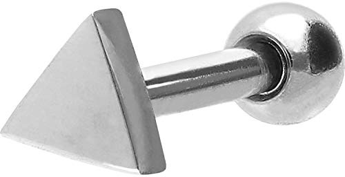 PIERCINGLINE Chirurgenstahl Ohrpiercing | DREIECK | Piercing Schmuck Ohr Stecker Helix | Farbauswahl