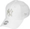 New Era New York Yankees - 9Forty Adjustable Women Cap - Basic Edition - White/Silver - One-Size