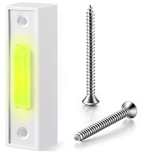 Lighted Doorbell Button, Garage Door Opener Switch with LED Light, 41A4166 Wall Mounted Push to Exit Ringer Button(White,1 Piece)