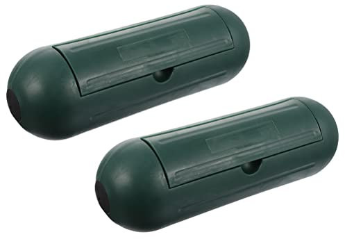 VILLCASE 2 Pièces Cache-câble Rallonge Pour L'extérieur Couverture De Fils De Guirlandes Lumineuses Coffret Électrique Étanche Boîte De Prise De Câble D'alimentation Brancher Plastique