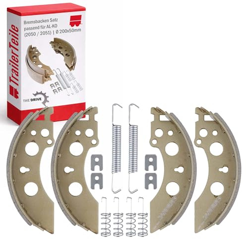 The Drive | Bremsbacken Satz für Anhänger | Ø 200x50mm passend für AL-KO 2050 u. 2051 | Ersetzt ALKO 1213889 | Set für 1 Achse