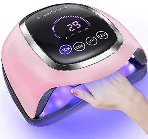 NAXBEY LED Nail Lamp, UV Lamps for Gel Nails,UV Nail Lamp with 7.5 Inch Large LCD Touch Screen/4 Timer Setting/Auto Sensor,Professional Led Lamps for Gel Nails Polish Starter Tools Home Salon Use