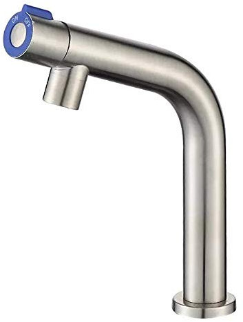 Shuiltad Badezimmer-Waschtischarmatur mit Einhebel-Drehschalter, Waschtisch, Kaltwasserhahn für Badezimmer, Klauenfuß, Badewanne und Garten, Edelstahl