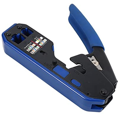 LOOR RJ45 Herramienta Crimpadora de red Rj45 Herramienta de crimpado Cortador pelacables para conector Rj45 Cat6 Cat5E Cat5 Rj11 Rj12