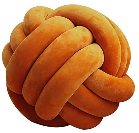GYCS Weiche Knoten Ball Kissen Knoten Kissen knotenkissen Bett Gefüllte Kissen Wohnkultur Kissen Ball Plüsch Bett deko Werfen gut gut abgedichtet-Padded,Amber,22cm