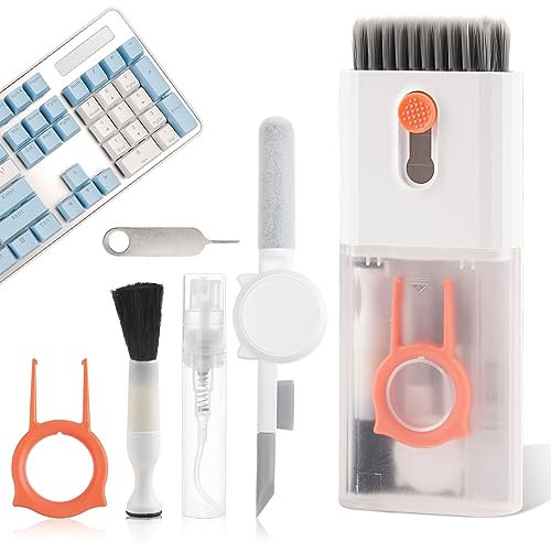 Tastatur Reinigungsset, Tikplus 10 in 1 Tastaturreiniger mit Bürste, Reinigungsstift und Spray, Reinigungsbürste Screen Cleaner Kit für Kopfhörer, Laptop Computer, PC-Monitor, Kamera