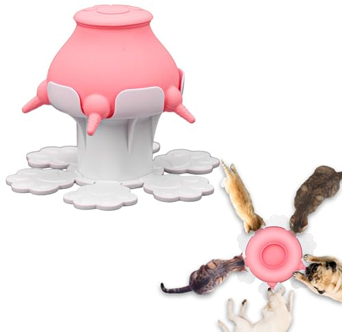 NQEUEPN Puppy Feeders - 300ml Cute Pet Milk Feeder with 5 Adjustable Height Silicone Nipples for Newborn Puppies & Kittens