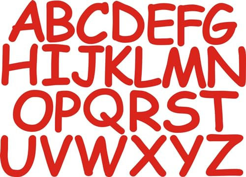 Kleckerliese Alphabet Buchstaben Set A bis Z selbstklebende Aufkleber 26cm Wand Fenster Tür Boot Auto Kinderzimmer STICKER