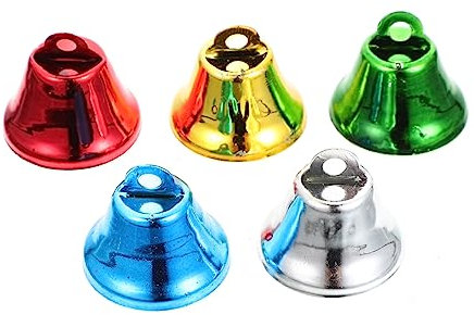 Tofficu 50stücke Mini Glocken Aus Metall Für Vogelkäfige Kleine Haustierglocken Als Anhänger Für Sittiche Und Papageien Zarte Metallklingel Für Käfigdekoration DIY Windspiele Zubehör