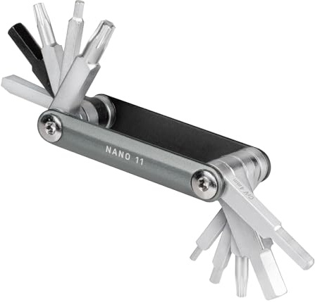 Topeak Nano 11 Multi-Tool - Kompaktes CNC-gefertigtes tragbares Werkzeug mit 11 Funktionen - Nano 11 (11 Funktionen)
