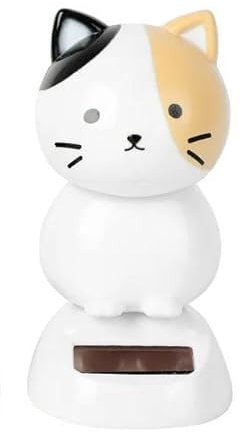 Solar Wobble Figures, Solar Dancing Cat, Bobble Head Cat Ornaments, Innovative Cat Solar Figure Statue Car Dashboard Decorations Ornaments Solar Bobble Head Figures Statues, Bobbleheads and Busts