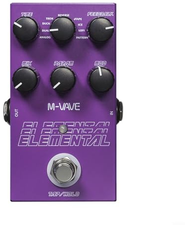 URPIZY Für M-Vave-Gitarrenpedal, Reverb Innovation, einzigartiger Sound, 9 Reverb-Effekte – Unterstützung des Tap-Hold-Modus
