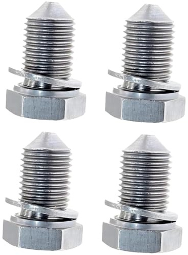 BRIOTA 4 Stück Ölablassschraube M14x1,5 mit Dichtring, Ablassschraube Ölwanne ersetzt OE N90813202 N90813201, Öl Ablassen Schraube für PKW Auto Motor