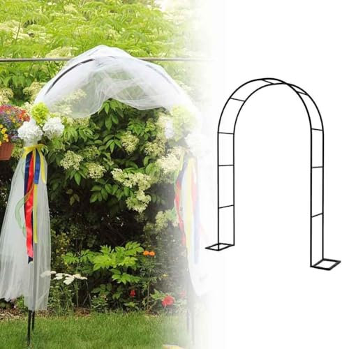 WCQSYY Arco De Jardin para Plantas Arco De Hierro Forjado para Plantas Trepadoras Arco De Rosales para Plantas Trepadoras,Blanca,W1.2M*H2.2M