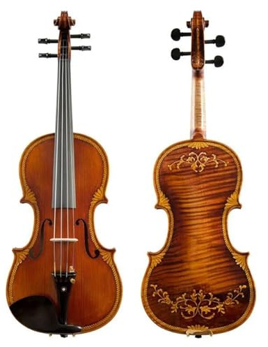 Geige Violine 4/4 Handgeschnitzt Brauner Retro-Lack Professionelle Leistung Violino Mit Koffer(A)